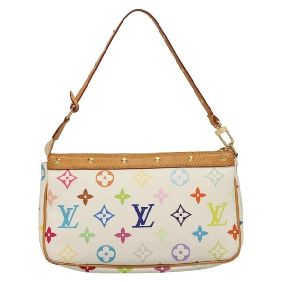 LOUIS VUITTON Multicolor Pochette Accessoires Pouch White - Picture 2 of 16